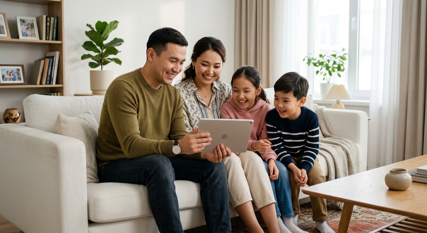 Family Kazakhstan Internet activ